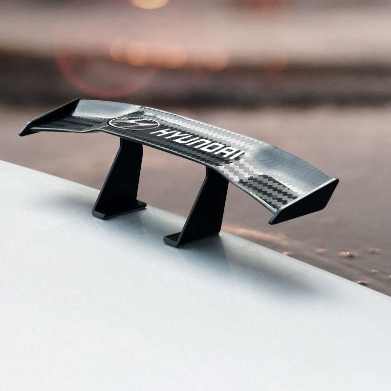 Car Rear Spoiler Mini Spoiler Wing Small Tail Emblem Sticker Decoration For Hyundai I30 I20 IX35 I40 Tucson Getz Sonata Veloster Elantra Solaris