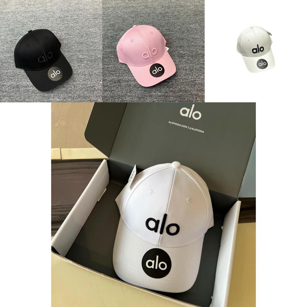 Alo Letter Embroidery Baseball Cap For Women Cotton Blend Sunshade Casual Summer Fashion Accessory