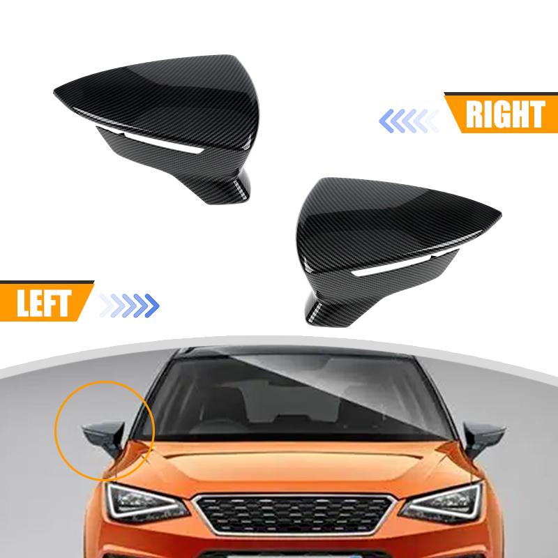 Side Wing Mirror Cover For Seat Ibiza Mk5 V 6F KJ1 2017- Leon Lion Mk3 III 5F  ST / FR / Cupra 2012- Arona KJ7 2017-