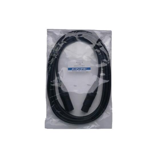 CANARE XLR Microphone Cable with Neutrik Connector, Black, 3m, EC03-BBlack