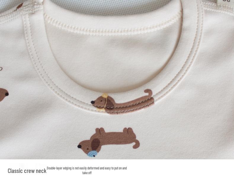 25 Style Baby High-Waisted Cotton Underwear Set for Boys & Girls - Belly Protection, Seamless, Warm Autumn/Winter Homewear