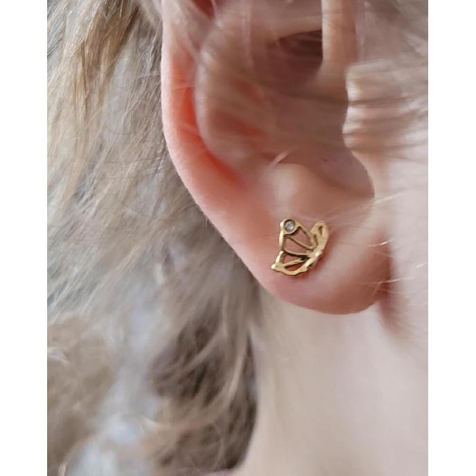 Silver Gold Cartilage Earring for Women Hypoallergenic Flat Back Earrings Threadless Helix Earring Tragus Studs 6mm Cartilage Jewelry Flatback