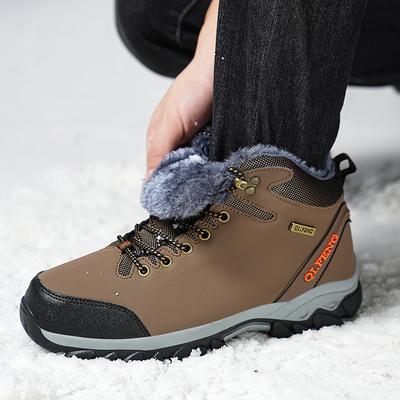 Damesmode in grote maten, modieuze wandelschoenen voor buiten, sport- en vrijetijdsschoenen met pluche isolatie, katoenen schoenen, sneeuwlaarzen