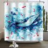 Underwater World Ocean Shower Curtain for Bathroom Seabed Animals Sea Turtle Dolphin Fish Waterproof Bathroom Curtain With Hooks