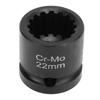 Centralventilhylsa 22mm 16 punkter 12-kantfäste Krommolybden för 230i 318i 330e 330i 340i 430i