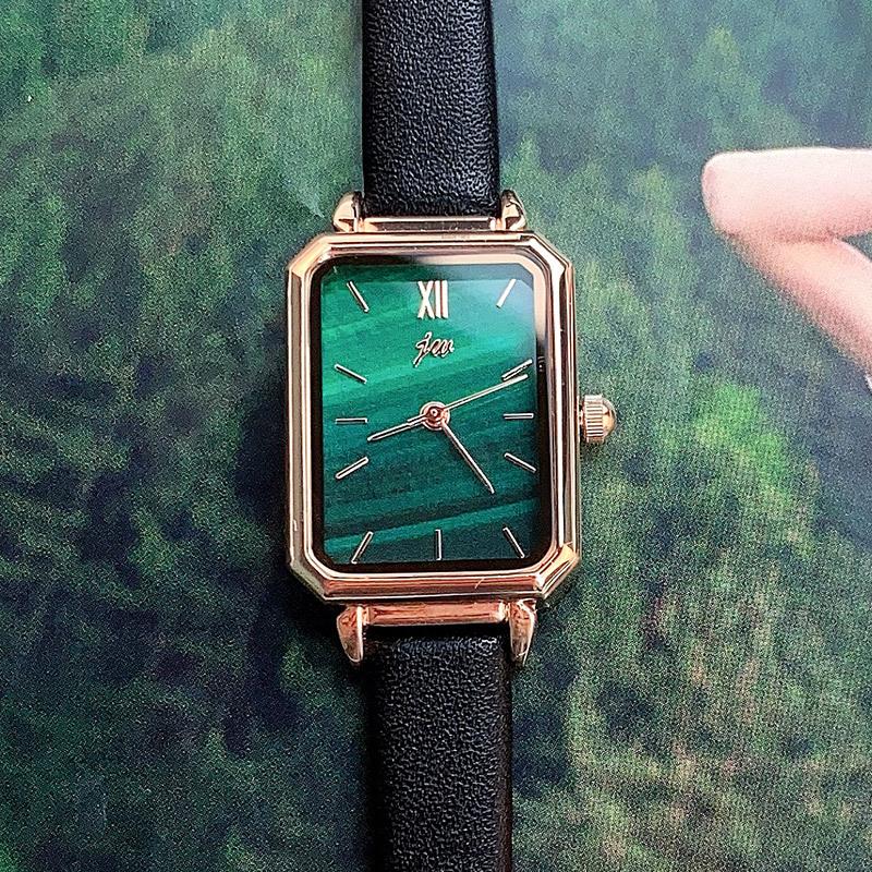 Jw Student Belt Watch Fashion And Premium Malachite Textured Women'S Watch