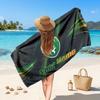 Ireland Rugby Customized Name Text Beach Towel, Soft Absorbent Towel Beach Pool Travel Personal Gift