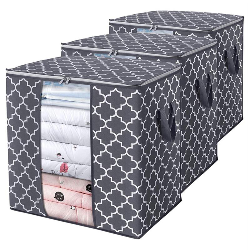 Foldable Storage  Container Quilt Bag Closet Storage Box Dustproof Organizer