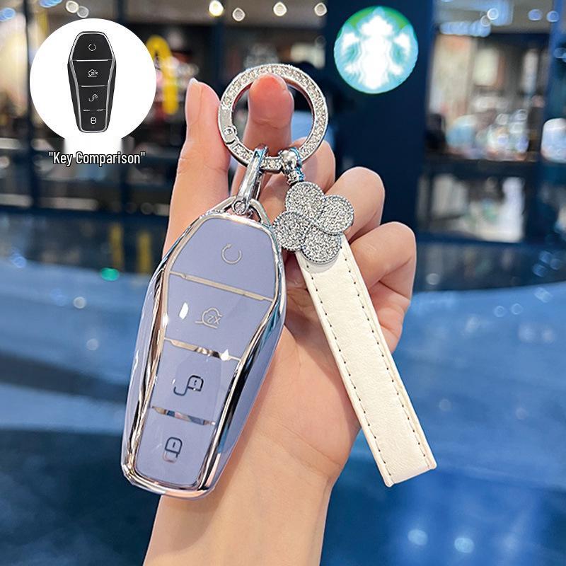 Etui na kluczyk BYD: Kompatybilny z Dolphin, Seagull, Song Plus, Qin DMI, Han EV, Tang, Seal, 06, Yuan Pro - Pokrowiec na brelok