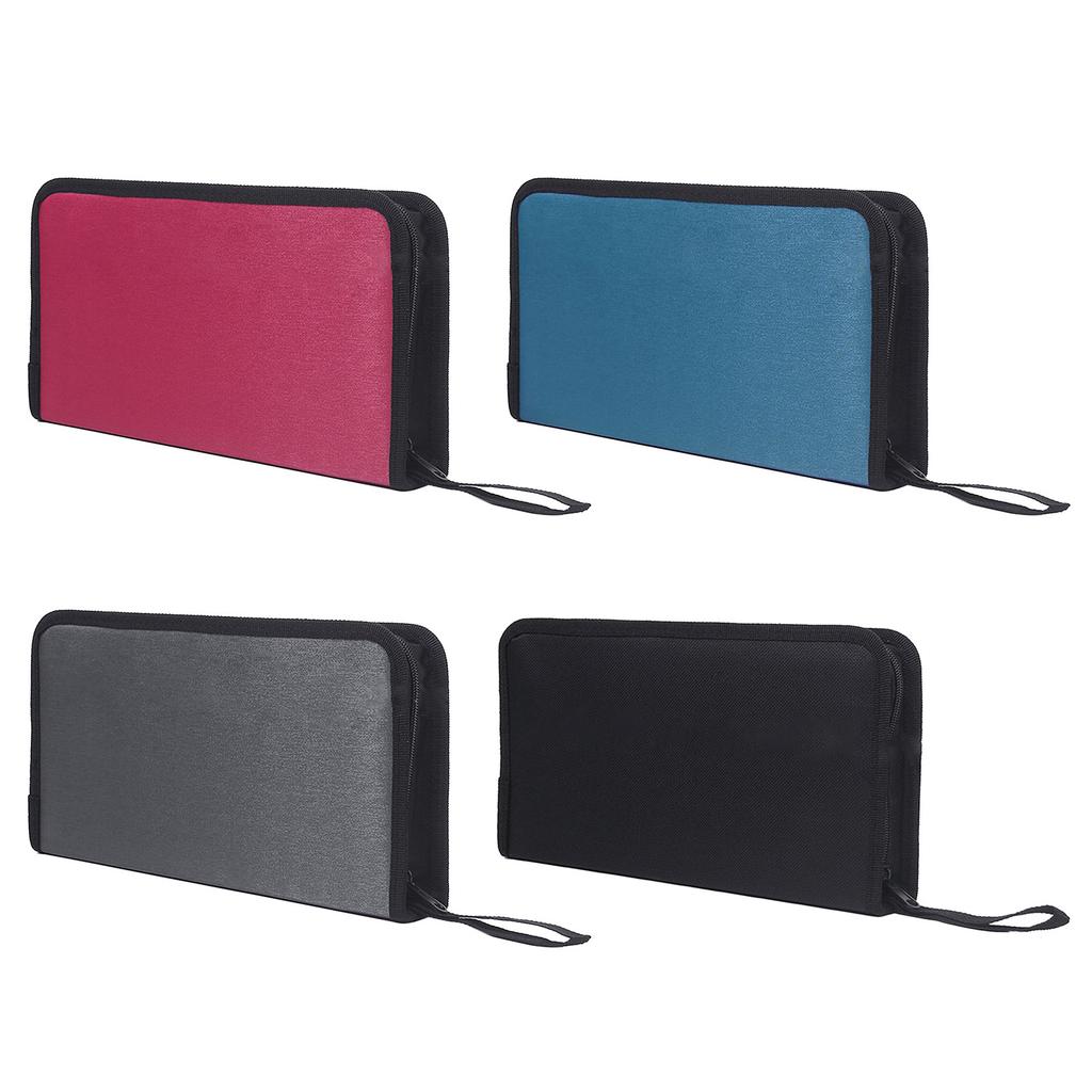 Tragbare CD-DVD-Hülle - 80 Fächer Mercerisierter Stoff CD-Aufbewahrungstasche Halter mit Reißverschluss für Zuhause Auto CD-DVD-Box Taschen