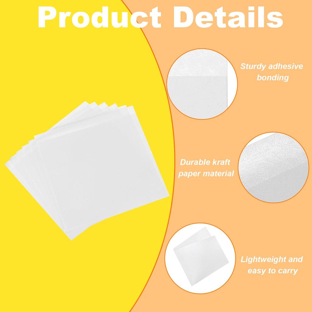 uxcell 200pcs Kraft Paper Sandwich x Greaseproof Paper Cookie Paper Snack Lunch Bags for Home Shop White Bags, 8.3 8.3" Bags, Double-Open Bags,