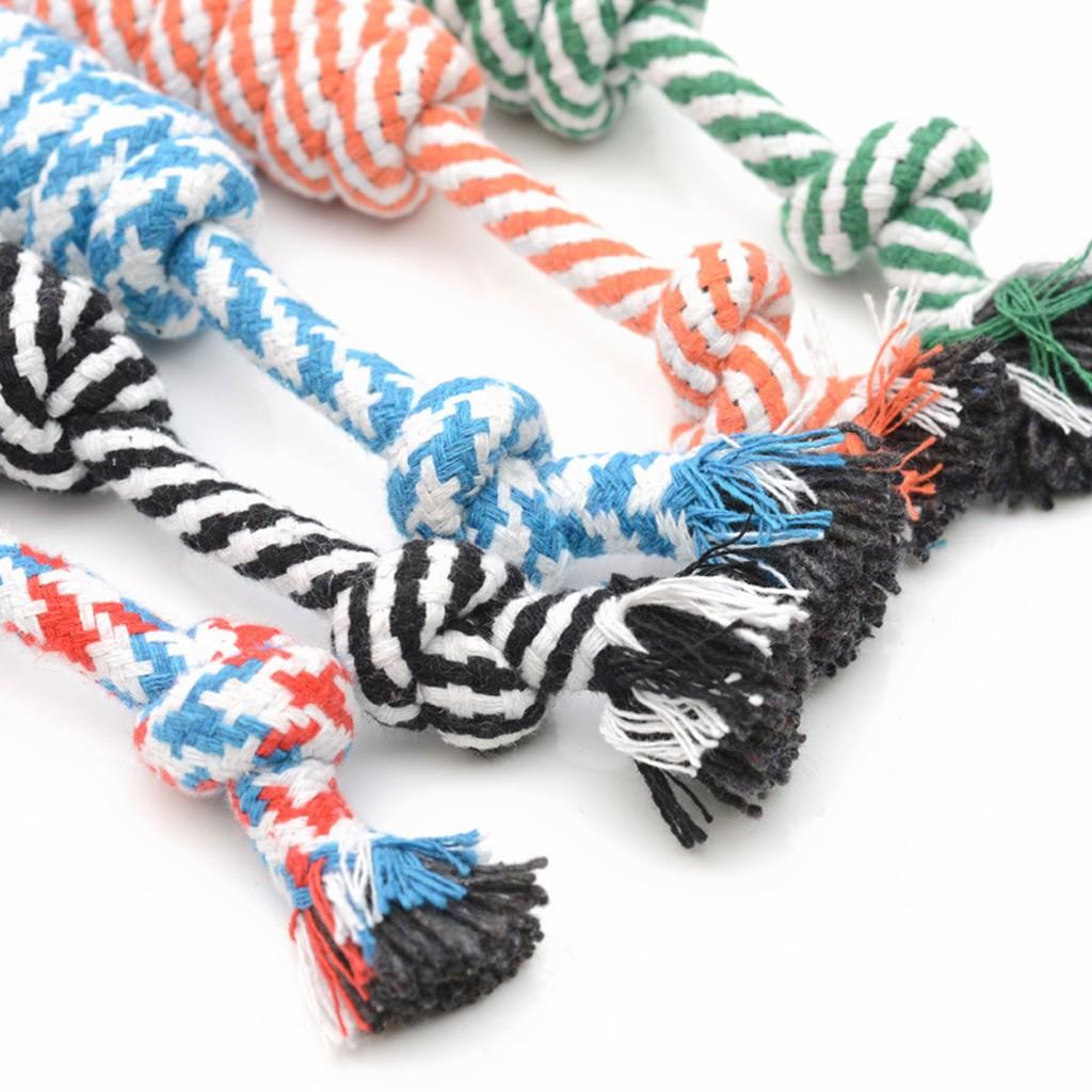 Puppy Dog Pet Toy Cotton Braid Geometry Shape Rope Chew Knot New