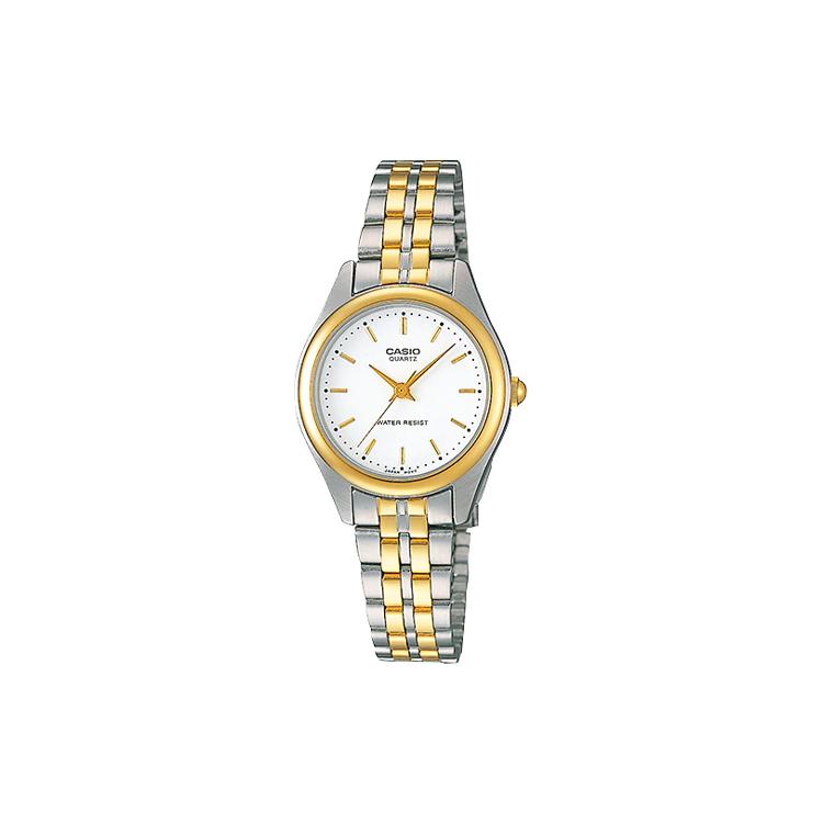 CASIO Women s Standard Series White Watch LTP-1129G-7A LTP-1129G-7A Gold/Silver Case