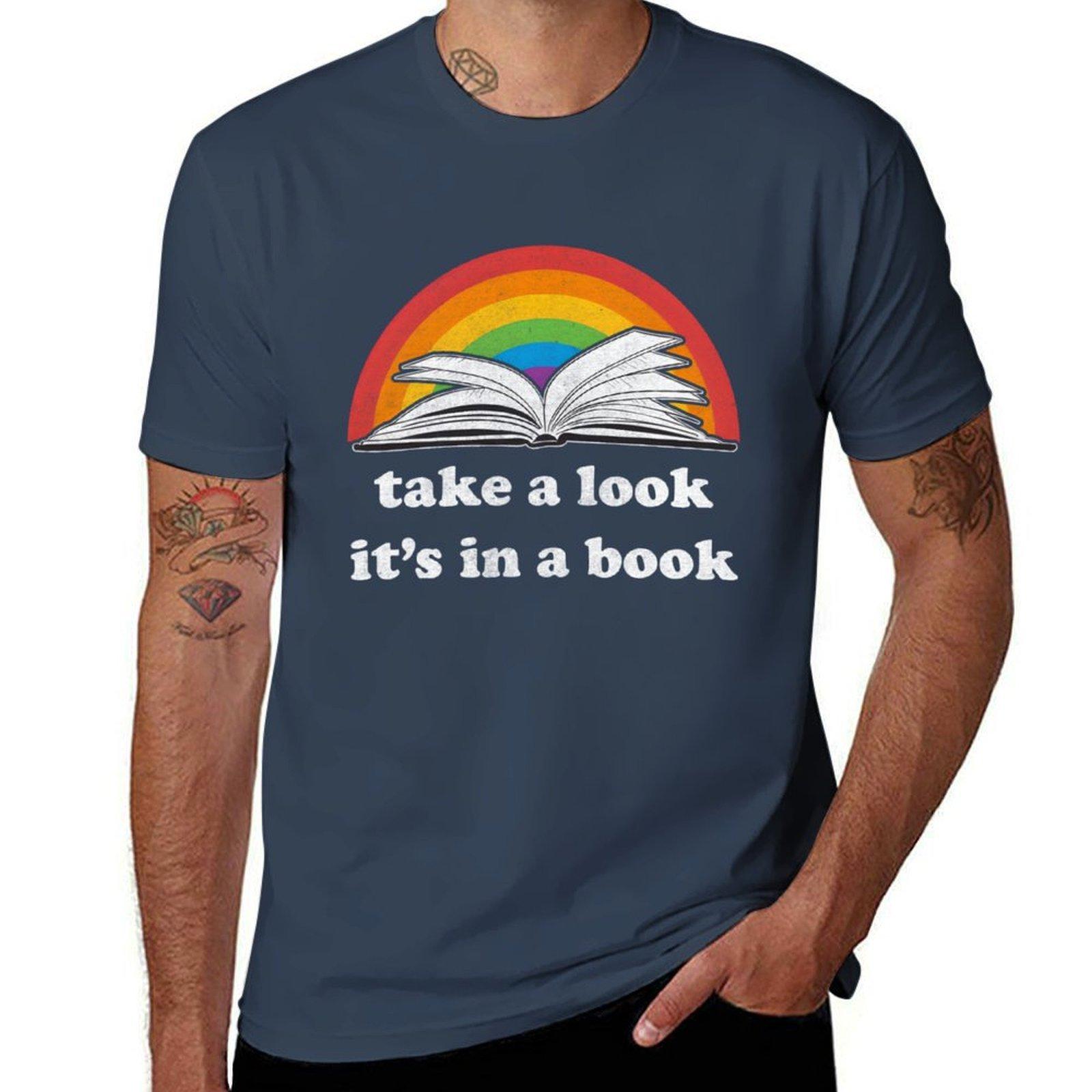 Take A Look Its In A Book Tshirt Sporty Casual Quick Dry Tshirt S