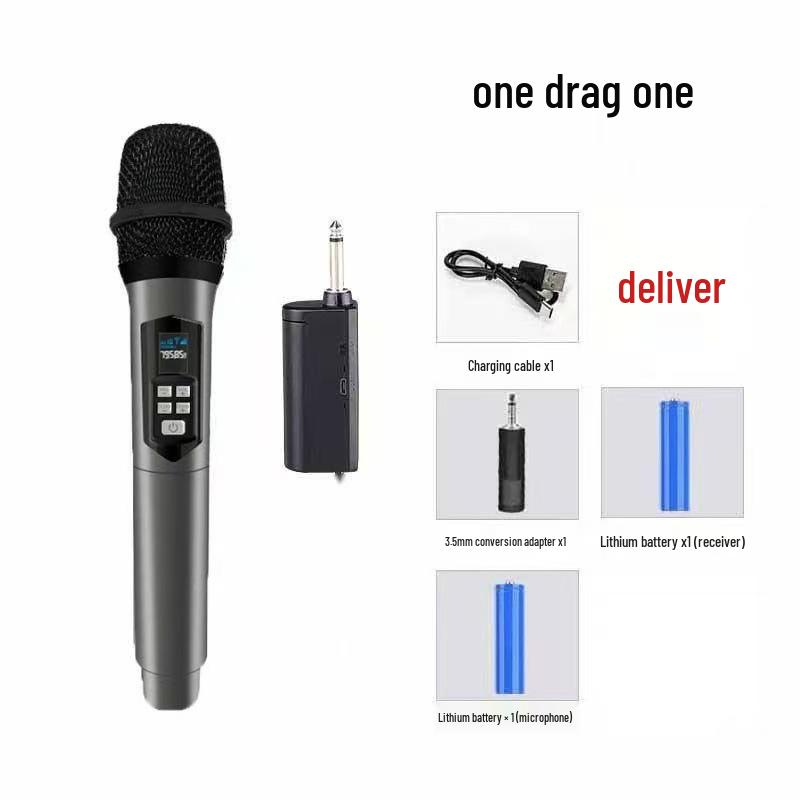 

Bluetooth W105 Dual Wireless Microphone for Home KTV and Stage Events