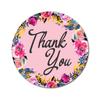 Darling Souvenir Round 45 Pcs Floral & Vines Border Black Thank You Stickers Envelope Seal-1.6