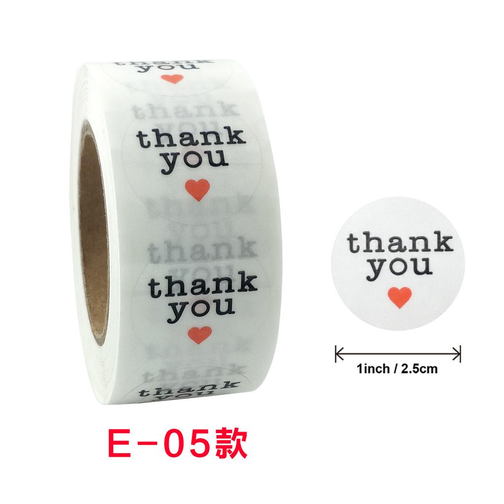 100-500 Pcs 1Inch Gift Transparent Sealing Thank You Stickers Design Scrapbooking Festival Birthday Party Decorations Labels