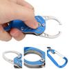 Mini Fishing Grip Aluminum Alloy Portable Fish Control Clamp with Anti‑Lost Rope(Charm Blue )