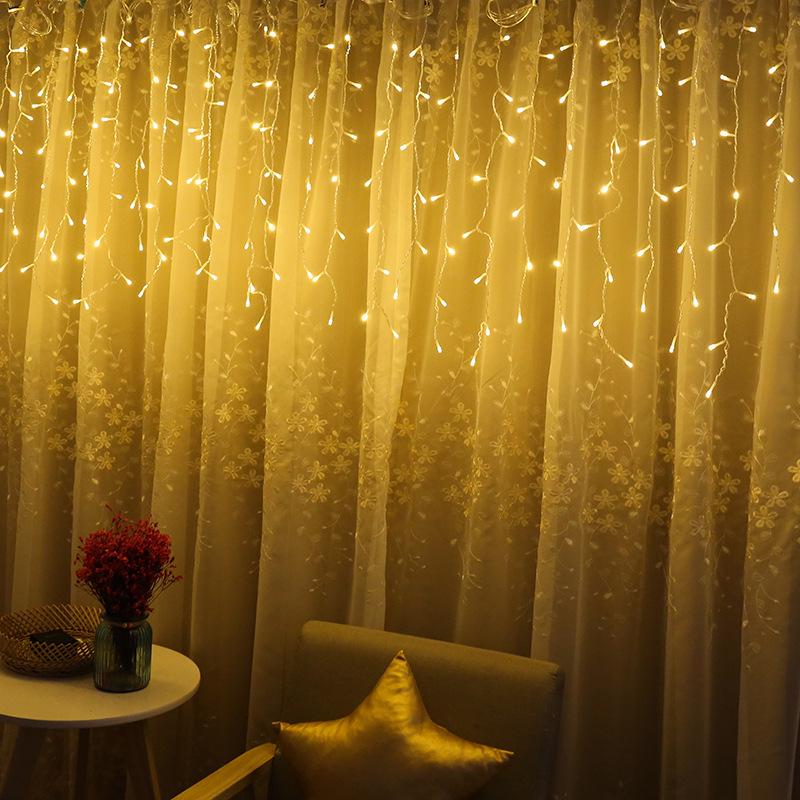 LED Ice Strip Lights: Starry Sky Balcony & Bedroom String Lights for Garden and Window Curtain Decor