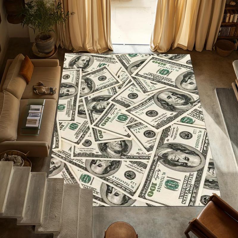 

Money Dollar Bill Kitchen Carpet Mat Rug Home Decor Long Hallway Kitchen Cash Wealth Luxury Gold Rich Elegant Indoor 40x60cm