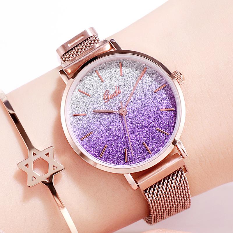 Niche Gradual Change Color High Value Women'S Watch Milan With Light Luxury Magnetic Buckle Quartz Women'S Watch Light