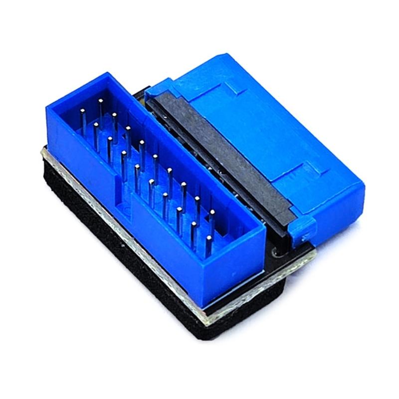 USB Front Panel Sockets Adapter, USB3.2 19Pin/20Pin To Motherboards Sockets Connection 90 degree Turnable Adapter