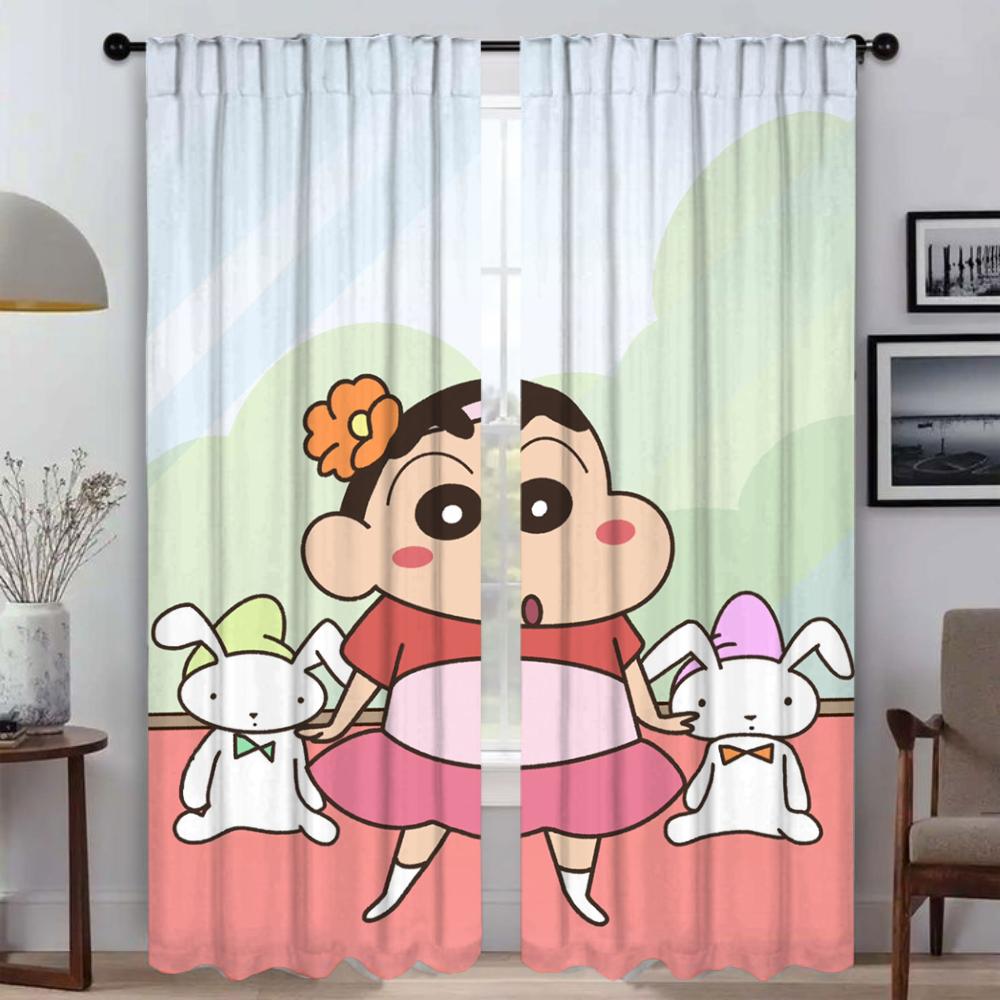 

Kitchen Curtains for Bedroom CrayonS ShinS ChanS Shades Modern Living Room Curtains 2 Pieces Blackout Curtain Partition Elegant W60xH90cmx2pcs-CL