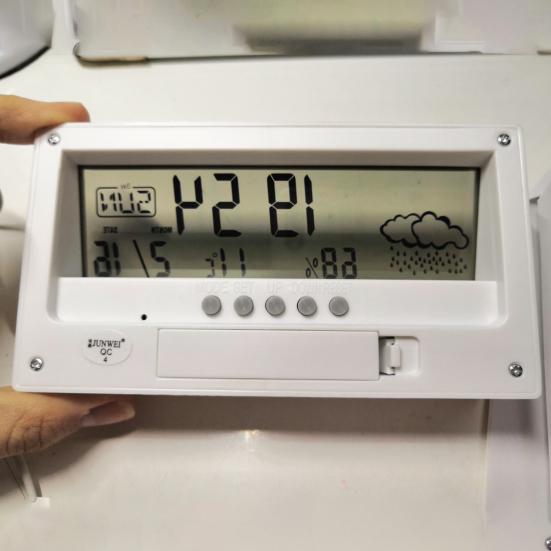 Digital Clock Multifunctional Temperature Display Mute Modern Desk LCD Electrical Alarm Clock for Office