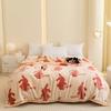 High Quality Warm Floral Printed Blanket Cozy Double-Layer Thick Sofa Blanket for Home Flannel Bed Sheets for Autumn and Winter