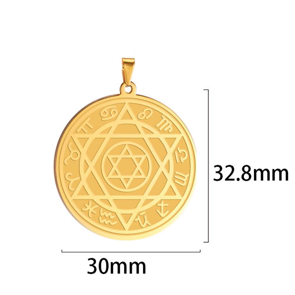 Dawapara Seven Archangels Sigil Charm DIY Accessories Pendant for Necklace Archangels Sigil Pendants Magic Amulet Protection