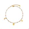 Popular Accessories Star Moon Love Necklace Women, Geometric Star Moon Color Beaded Temperament Anklet