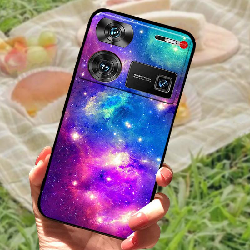 Shockproof Funda For ZTE Nubia Z60 Ultra Case Silicon Black Soft Bumper for Nubia Z60 Ultra Phone Cases Z60Ultra Cartoon Shell