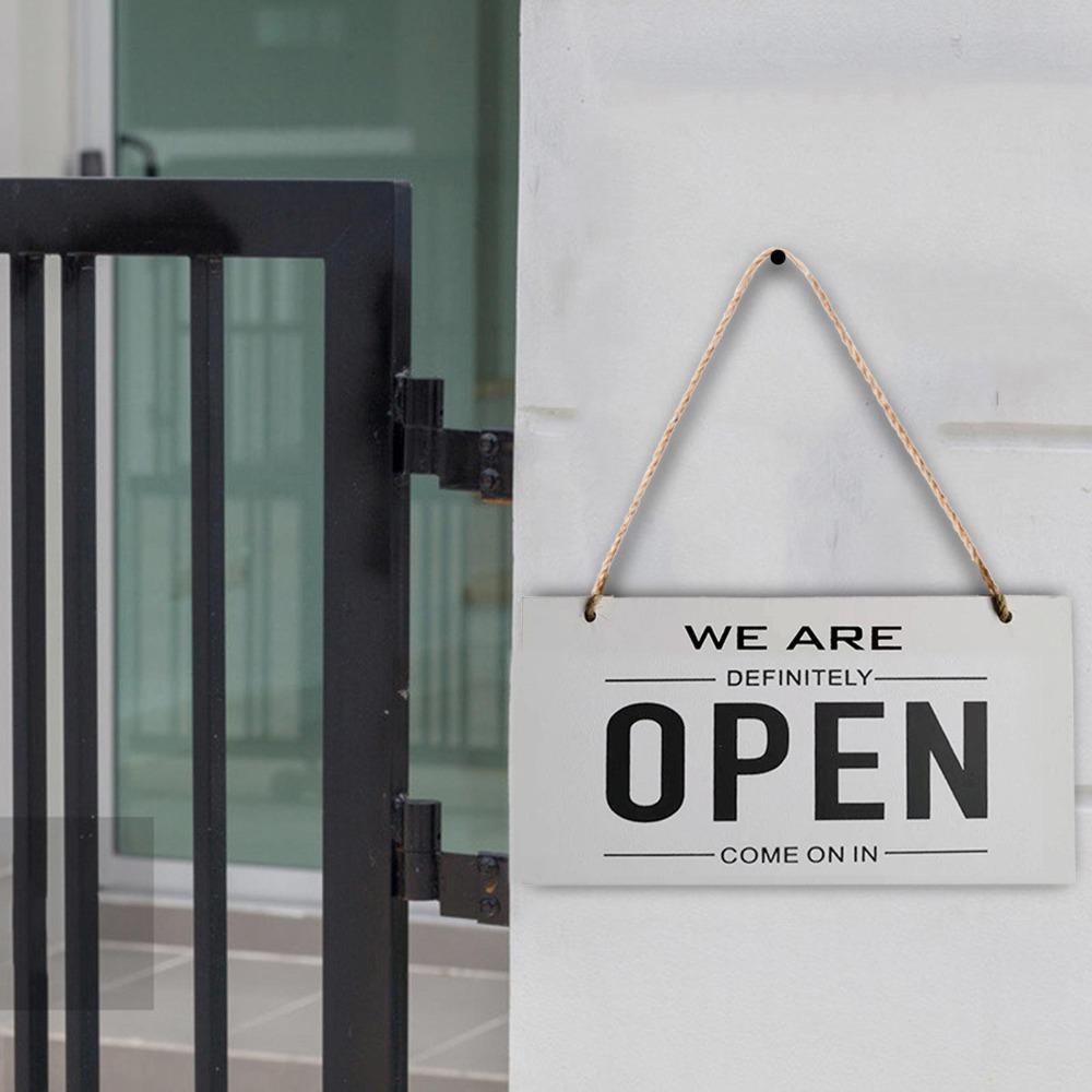 Double Sided Hanging Sign With Ring Open and Closed Club Business Sign  Shop