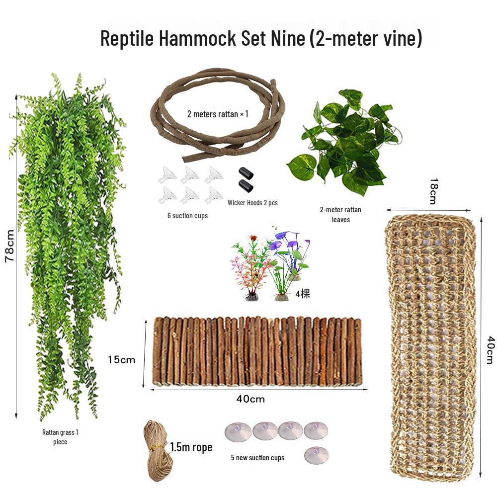 Reptile Habitat Decor: Simulation Vine with Lizard, Chameleon, Snake & Gecko Climbing Features