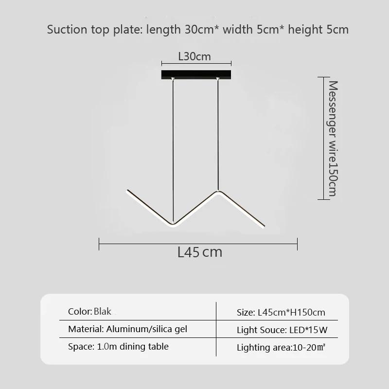 Modern LED Pendant Light Minimalist Chandelier For Dinning Room Kitchen Bar Restaurant Home Decor Led Lighting Remote Control