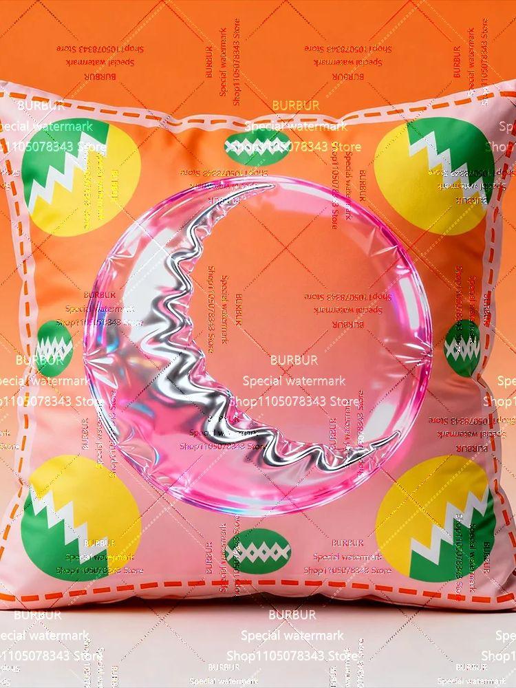 

Y2K printed square pillowcase color dopamine bright color square pillowcase can be cleaned and replaced 45cmx45cm