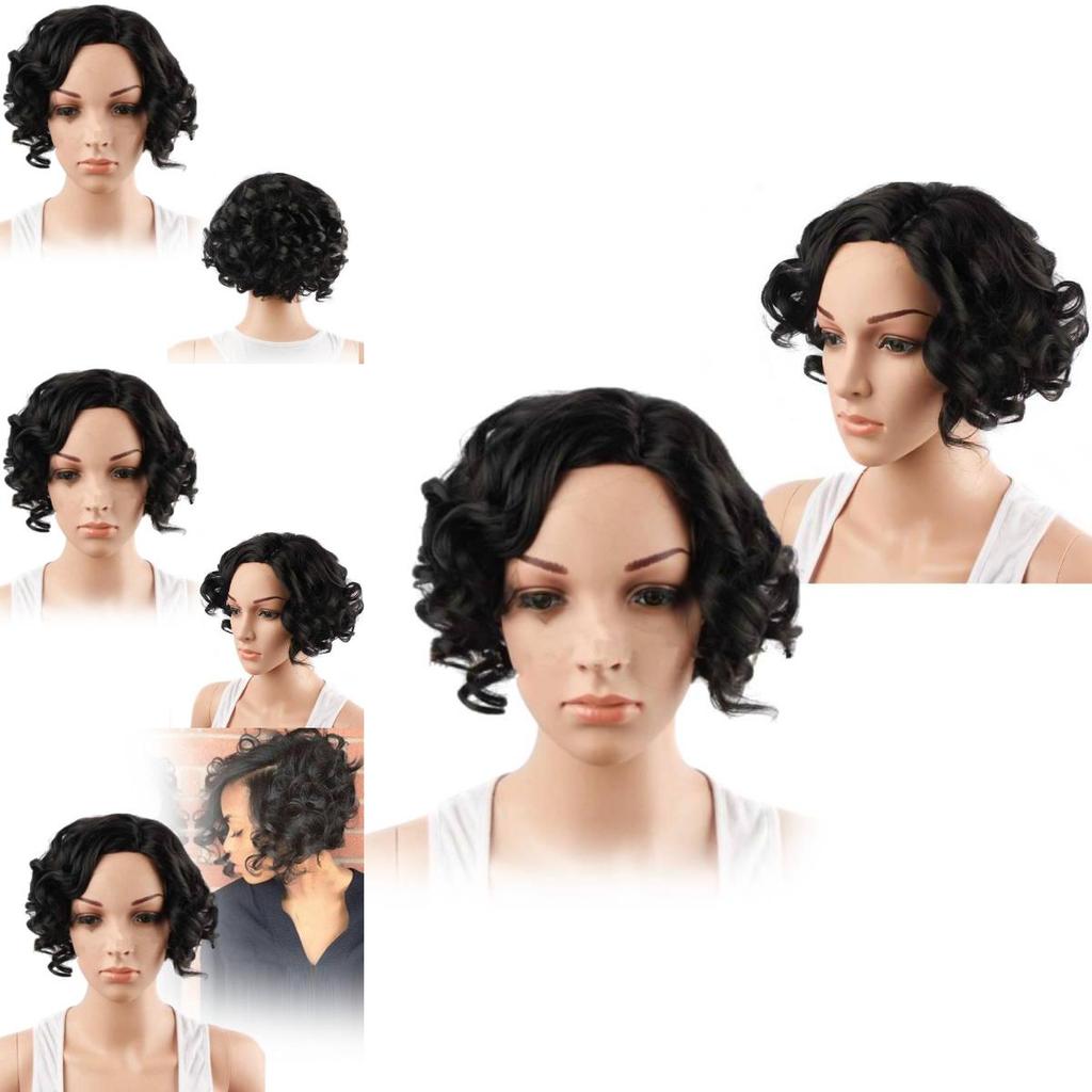 Unique African Short Curly Wig For Women Made With High-temperature Fiber Soft And Stylish