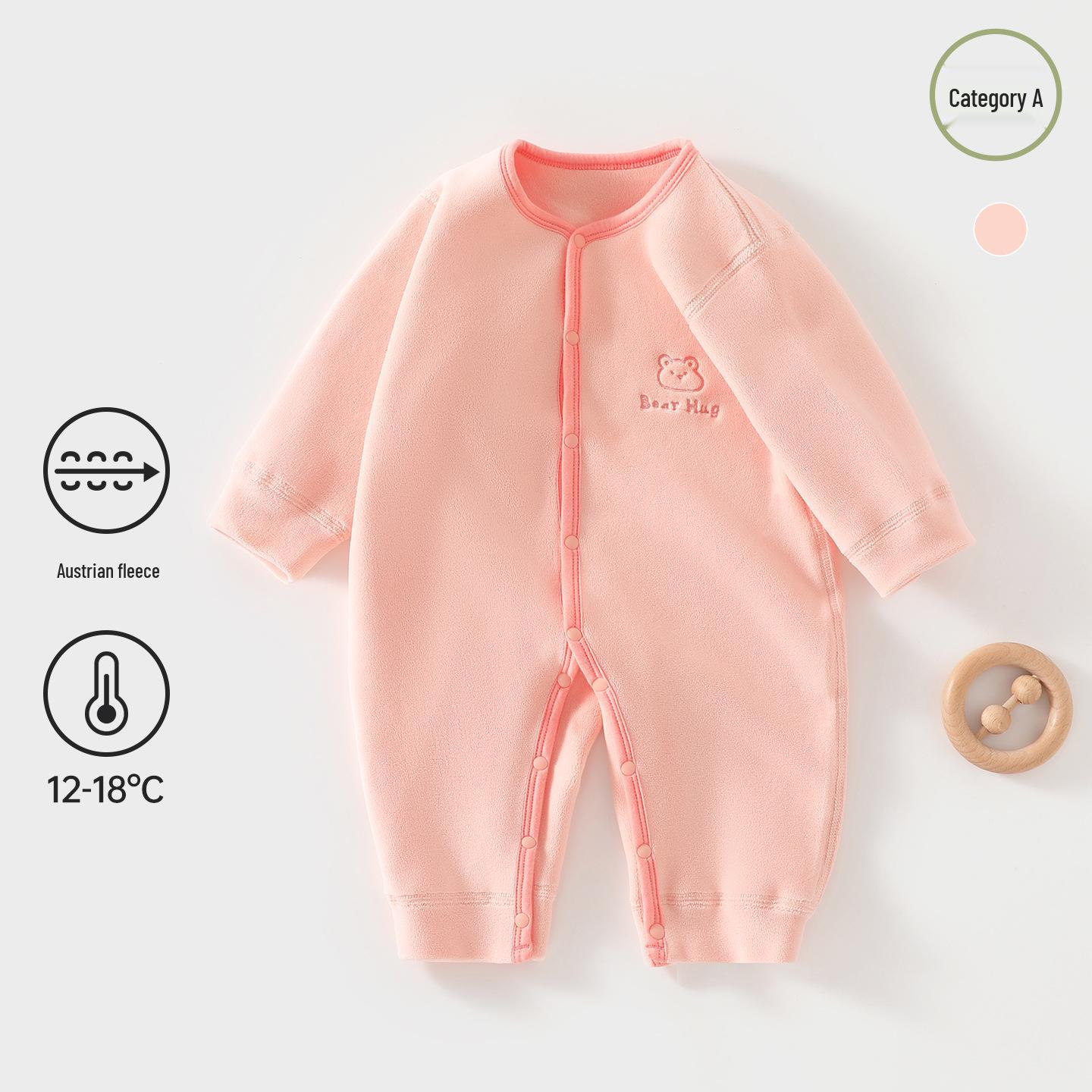 Thick Fluffy Baby Onesie: Warm Autumn/Winter Newborn Romper 73cm [14-17 lbs]