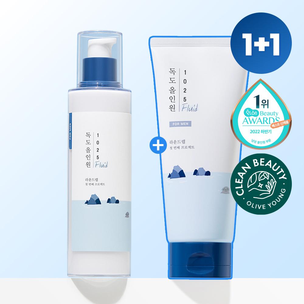 Round Lab [sensitive SkIn HypoAllergenic] Round Lab For Men 1025 Dokdo All In One Fluid 200ml+200ml