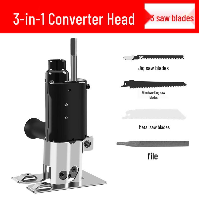 Handheld Electric Saw Conversion Kit: Drill to Chainsaw, Jigsaw, Reciprocating Saw for Small Woodworking Tasks