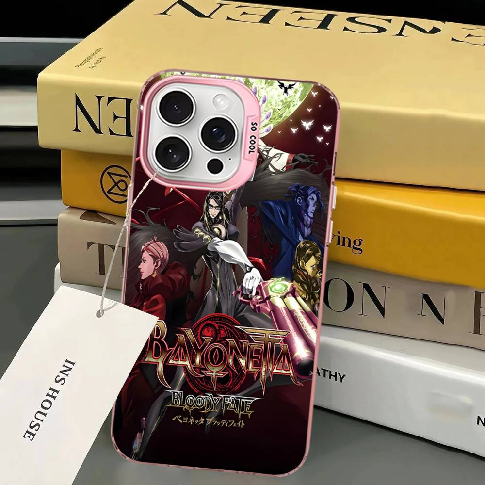 Game Bayonetta Anime Phone Case Color Silver Shell For LPhone 17 16 16e 15 14 13 12 11 Pro Max Plus