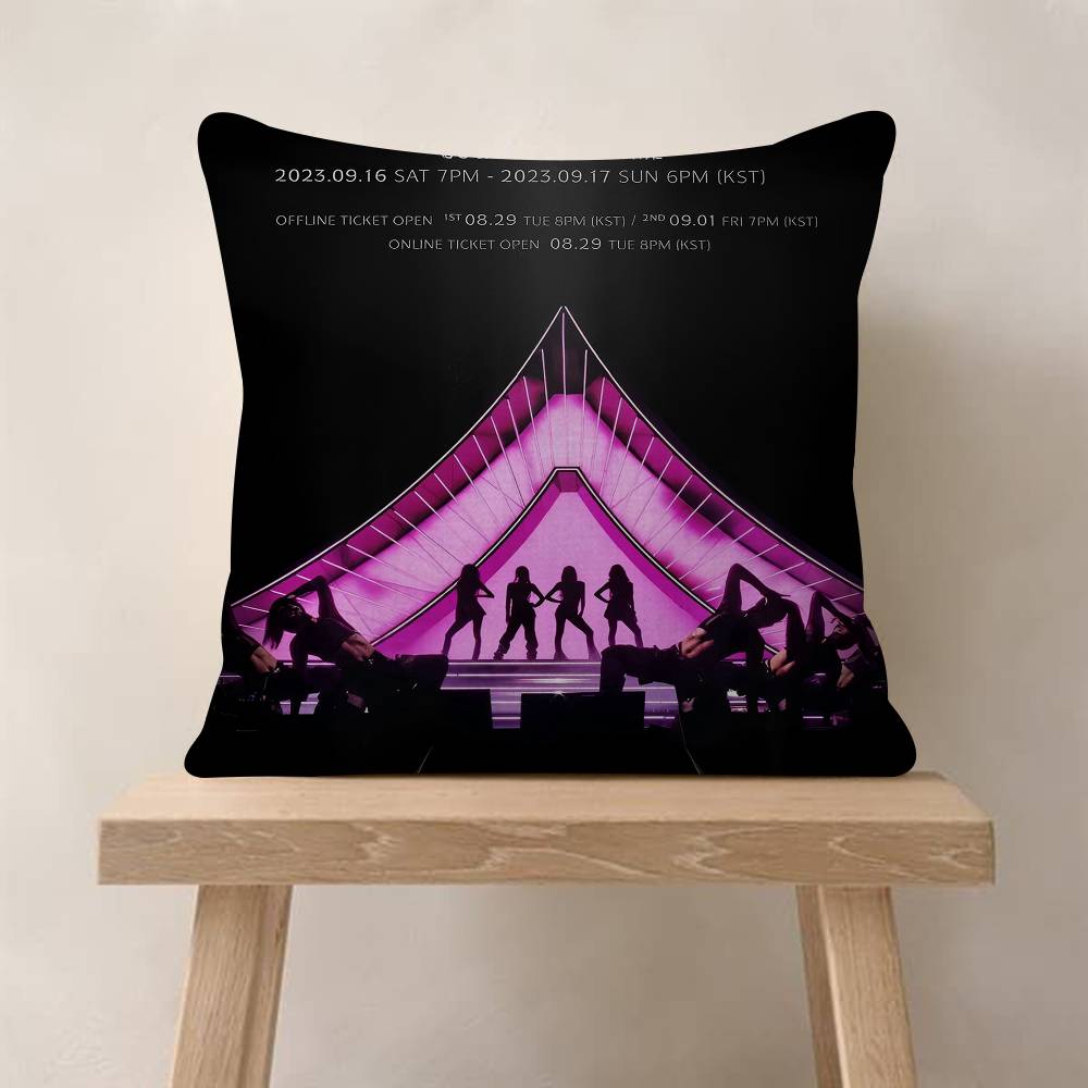 BBlack Kpop Group PPinks Gril Anime Personalized Picture Text Home Decorative Pillows Household Gifts Xcm