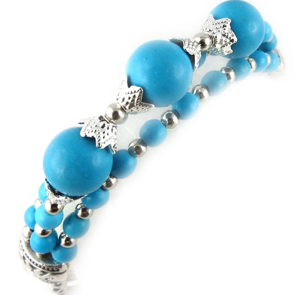 Les Trésors De Lily [K7301] - Bracelet créateur 'Minéralia' turquoise