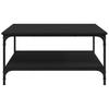 Coffee Table Black Oak Effect 80 X 80 X 40 Cm Particleboard