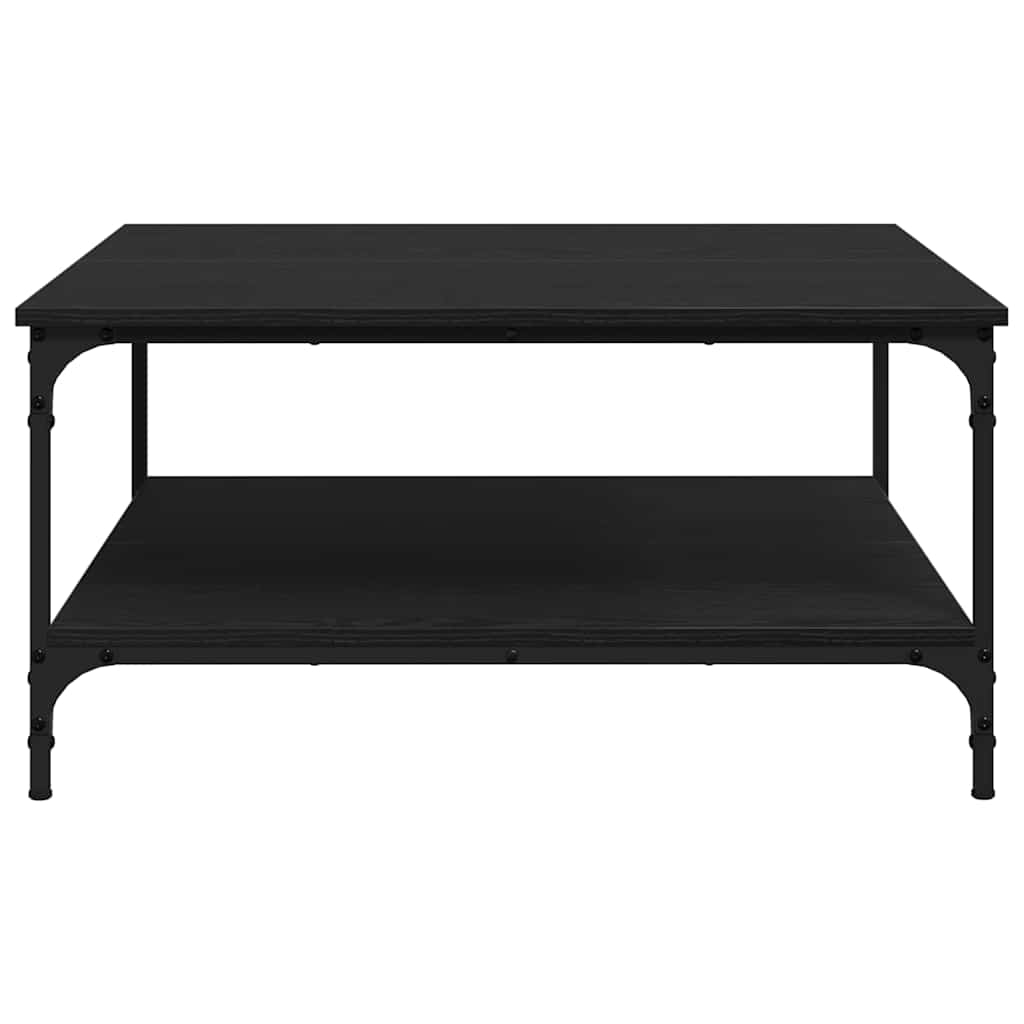 Coffee Table Black Oak Effect 80 X 80 X 40 Cm Particleboard
