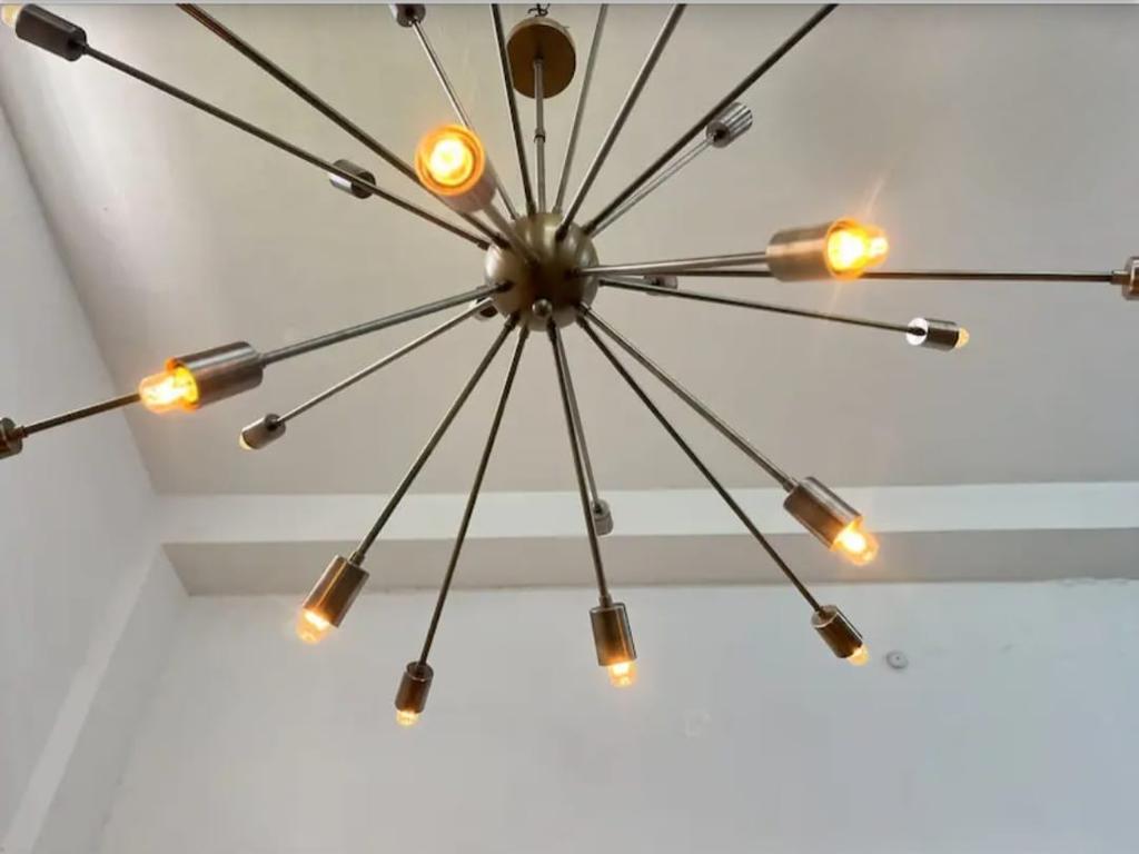 24 Light Elegant Ceiling Flush mount light Pendant Mid Century Modern Raw Brass Sputnik chandelier light Fixture