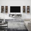 6 Piece TV Cabinet Set Grey Sonoma Particleboard
