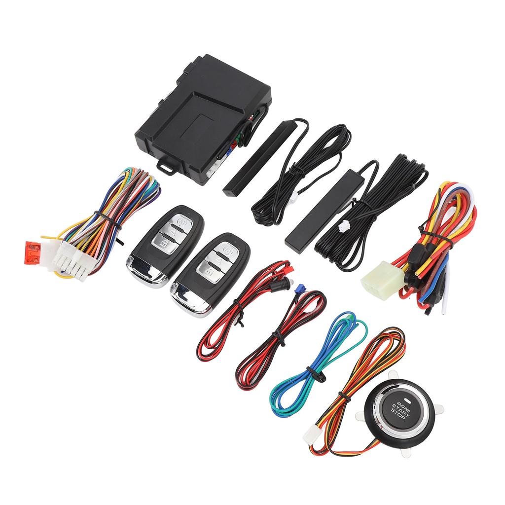 Keyless Entry Car Alarm System Enhanced Safety Push Start Button Remote Start System Kit for 12V Fue