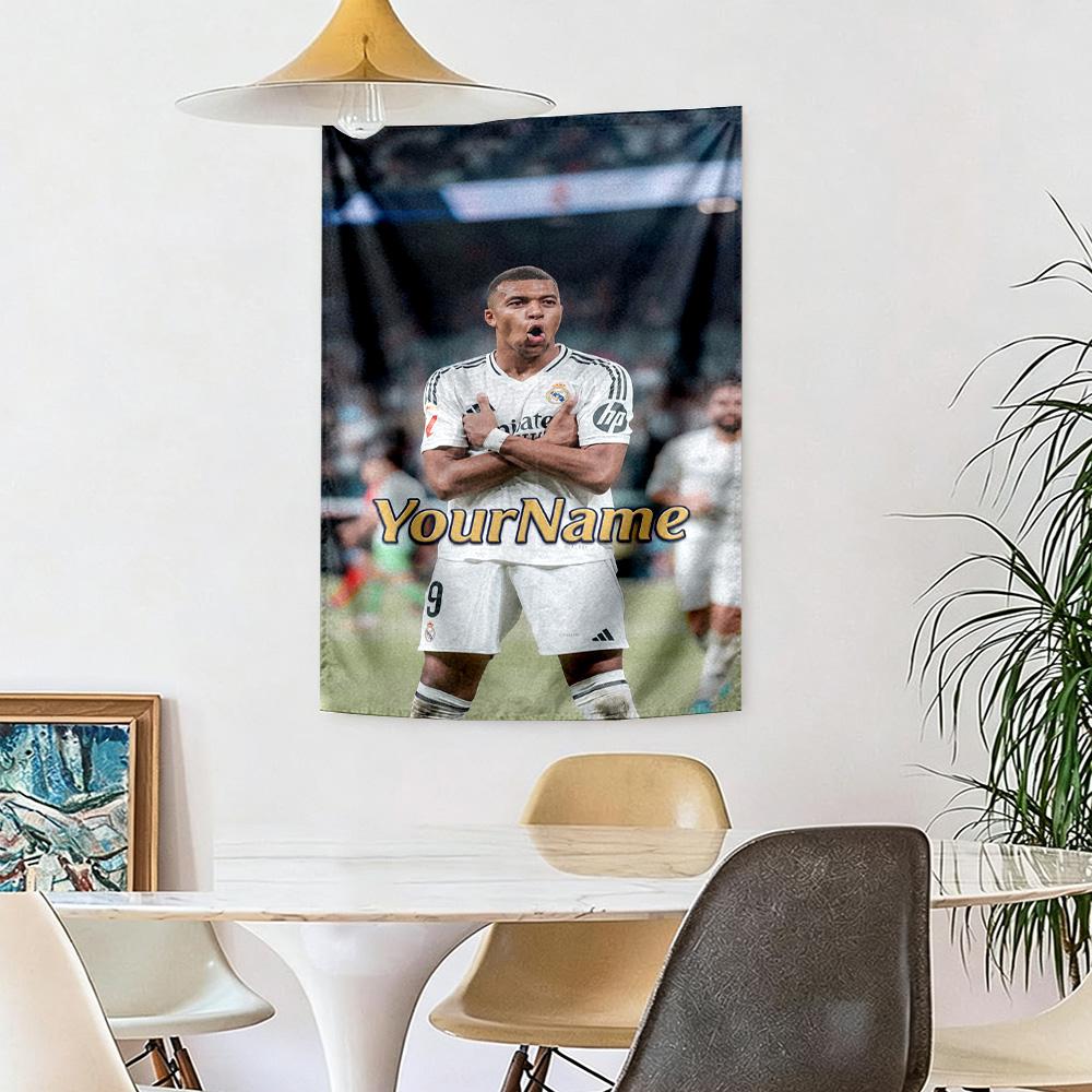 Mbappe Personalizowany Dekoracja Ścienna z Twoim Imieniem Gobelin Sztuka Na Pamięć o Zwierzęciu Urodziny Weselne Tło Imprezy Rodzinny Prezent