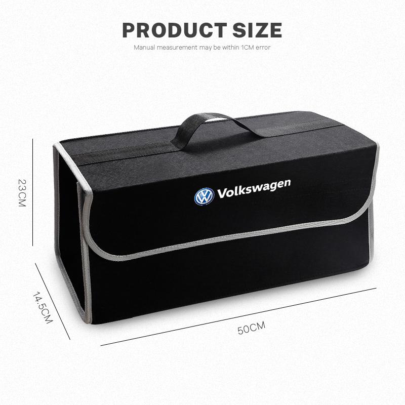 2026 Hot For Volkswagen VW Car Trunk Storage Bag Large Capacity Foldable Organizer Box For VW GTI Rline Polo Golf Passat Tiguan